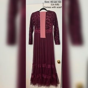 Fully lined modest dress with hijab